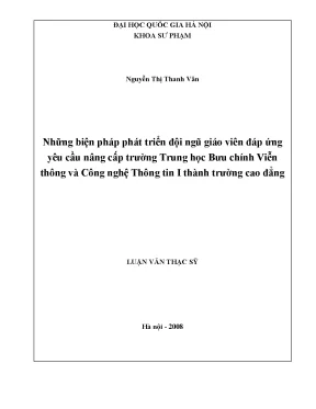 Phát triển đội ngũ giáo viên cho Trường Cao đẳng Bưu