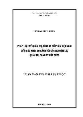 Quản Trị Công Ty Cổ Phần Việt Nam: So Sánh Với Nguyên