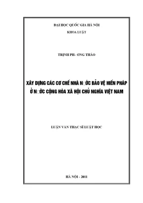 Cơ Chế Bảo Vệ Hiến Pháp Tại Việt Nam: Thực Trạng và Giải