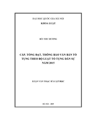 Cấp, Tống Đạt và Thông Báo Văn Bản Tố Tụng Dân Sự Theo