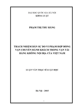 Trách Nhiệm Dân Sự Trong Hợp Đồng Vận Chuyển Hành Khách
