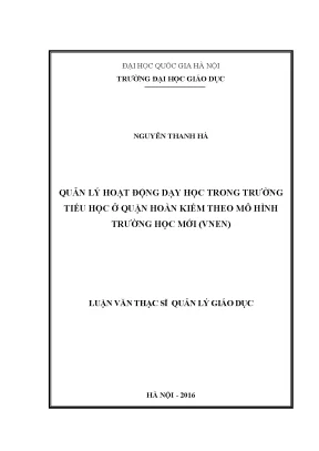 Quản lý dạy học tiểu học quận Hoàn Kiếm theo mô hình VNEN
