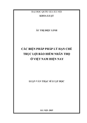 Biện Pháp Hạn Chế Trục Lợi Bảo Hiểm Nhân Thọ Tại Việt Nam