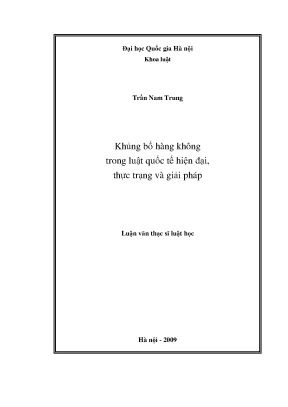Khủng bố hàng không trong luật quốc tế: Thực trạng và