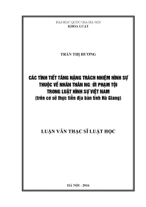 Tình tiết tăng nặng trách nhiệm hình sự trong luật Việt