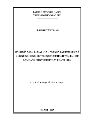 Đánh Giá Năng Lực Áp Dụng Nguyên Tắc Đạo Đức Trong Tâm