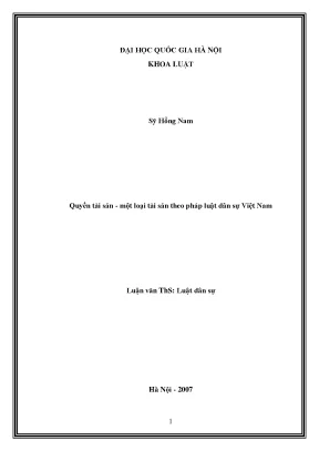 Quyền Tài Sản Theo Pháp Luật Dân Sự Việt Nam