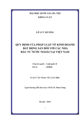 Quy định pháp luật về kinh doanh bất động sản cho nhà