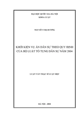 Khởi Kiện Vụ Án Dân Sự Theo Bộ Luật Tố Tụng Dân Sự 2004