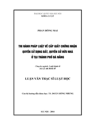 Nghiên cứu thi hành pháp luật cấp giấy chứng nhận quyền
