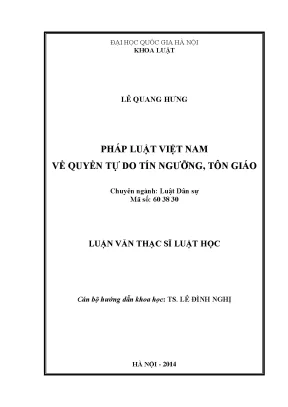 Quyền Tự Do Tín Ngưỡng Tôn Giáo ở Việt Nam: Nghiên Cứu