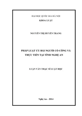 Pháp Luật Ưu Đãi Người Có Công Tại Nghệ An: Thực Tiễn và