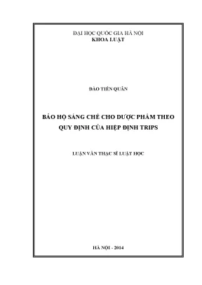 Bảo Hộ Sáng Chế Dược Phẩm Theo Hiệp Định TRIPS