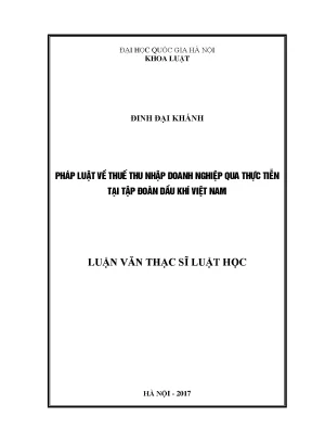 Nghiên cứu pháp luật thuế thu nhập doanh nghiệp tại Tập