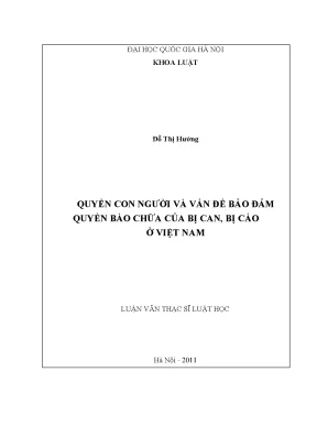 Bảo Đảm Quyền Bào Chữa Của Bị Can, Bị Cáo Ở Việt Nam