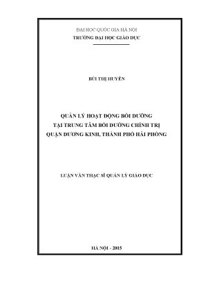 Quản lý hoạt động bồi dưỡng tại Trung tâm Chính trị Quận
