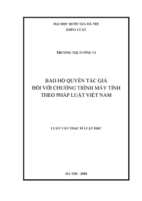 Bảo hộ quyền tác giả chương trình máy tính theo pháp