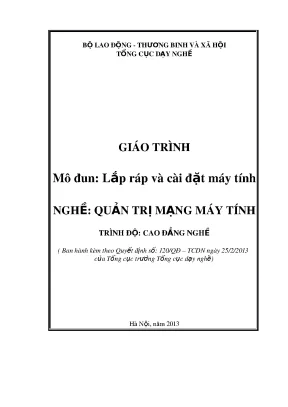 Hướng Dẫn Lắp Ráp và Cài Đặt Máy Tính Quản Trị Mạng