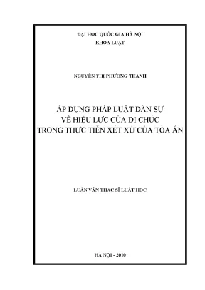 Hiệu lực di chúc trong thực tiễn xét xử của tòa án Việt Nam