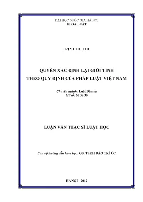 Quyền xác định lại giới tính theo pháp luật Việt Nam:
