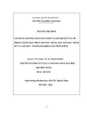 Phương Pháp Dạy Học Phát Hiện và Giải Quyết Vấn Đề Trong