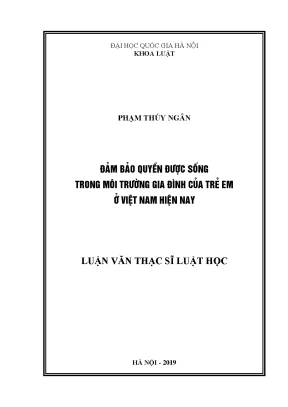 Bảo đảm quyền sống trong môi trường gia đình cho trẻ em
