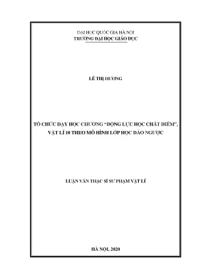 Tổ Chức Dạy Học Động Lực Học Chất Điểm Vật Lý 10 Theo Mô