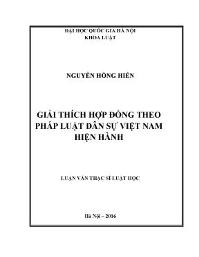 Giải Thích Hợp Đồng Theo Pháp Luật Dân Sự Việt Nam