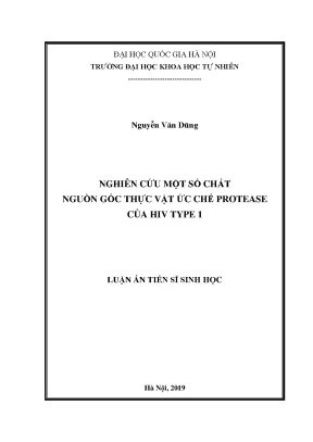 Nghiên cứu chất ức chế protease HIV-1 từ nguồn gốc thực vật