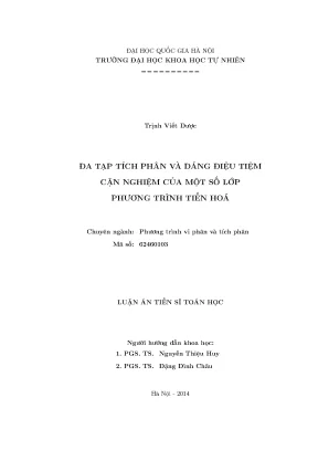 Nghiên cứu về Đa Tạp Tích Phân và Dáng Điệu Tiệm Cận của 
