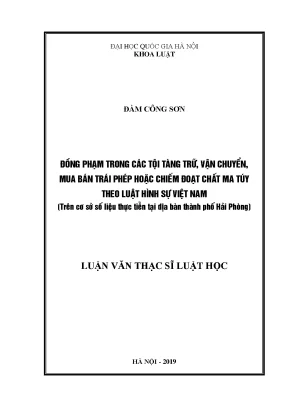 Nghiên cứu về đồng phạm trong tội tàng trữ và mua bán ma