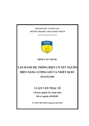Vận Hành Hệ Thống Điện Với Nguồn Năng Lượng Gió Và Thiết