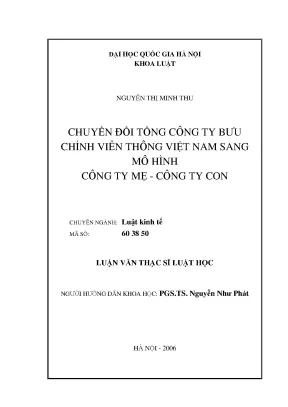 Chuyển Đổi Tổng Công Ty Bưu Chính Viễn Thông Việt Nam
