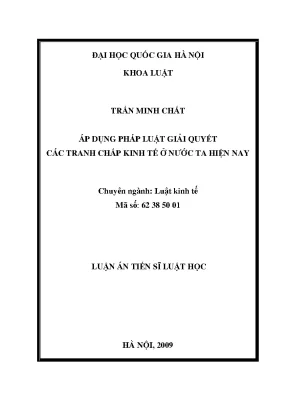 Giải Quyết Tranh Chấp Kinh Tế Ở Việt Nam: Thực Trạng và