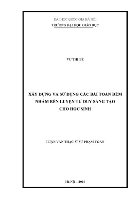 Rèn Luyện Tư Duy Sáng Tạo Qua Bài Toán Đếm Cho Học Sinh