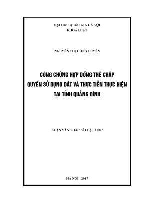 Công Chứng Hợp Đồng Thế Chấp Quyền Sử Dụng Đất Tại Quảng