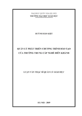 Quản Lý Phát Triển Chương Trình Đào Tạo Tại Trường Trung