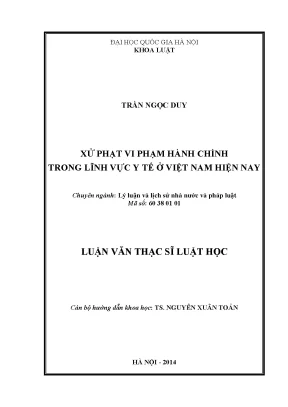 Xử Phạt Vi Phạm Hành Chính Trong Lĩnh Vực Y Tế Ở Việt