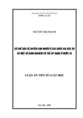 Cơ Chế Bảo Vệ Quyền Con Người Ở Bắc Âu: Kinh Nghiệm Áp
