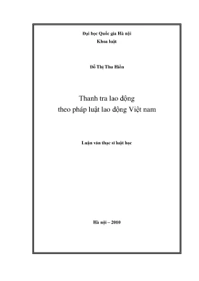 Nâng cao hiệu quả thanh tra lao động theo pháp luật Việt Nam