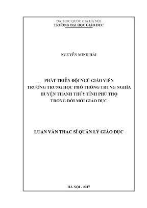 Phát Triển Đội Ngũ Giáo Viên Trường THPT Trung Nghĩa