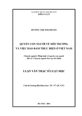 Quyền Con Người về Môi Trường và Thực Thi tại Việt Nam