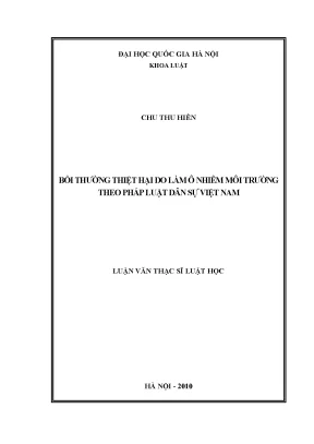 Bồi Thường Thiệt Hại Do Ô Nhiễm Môi Trường Theo Pháp