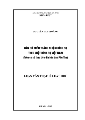 Căn Cứ Miễn Trách Nhiệm Hình Sự Theo Luật Hình Sự Việt