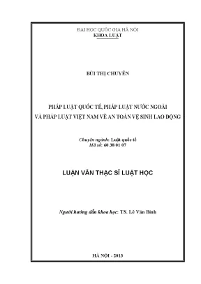 Nghiên cứu về pháp luật an toàn vệ sinh lao động tại
