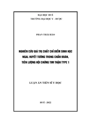 Giá trị của NGAL huyết tương trong chẩn đoán và tiên