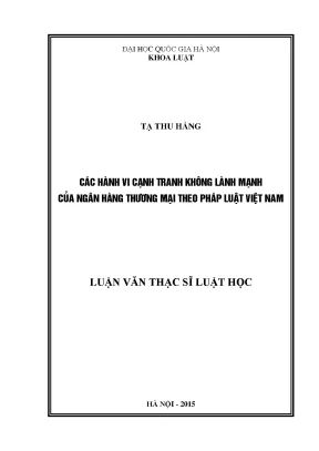 Hành Vi Cạnh Tranh Không Lành Mạnh Của Ngân Hàng Thương