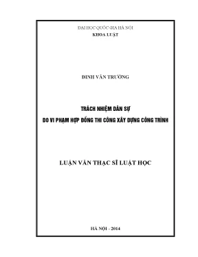 Trách Nhiệm Dân Sự Trong Hợp Đồng Thi Công Xây Dựng