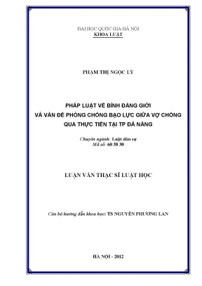 Bình Đẳng Giới và Phòng Chống Bạo Lực Giữa Vợ Chồng Tại