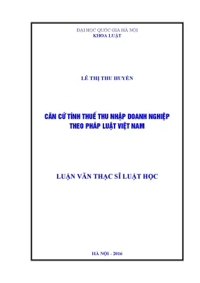 Căn Cứ Tính Thuế Thu Nhập Doanh Nghiệp Theo Pháp Luật